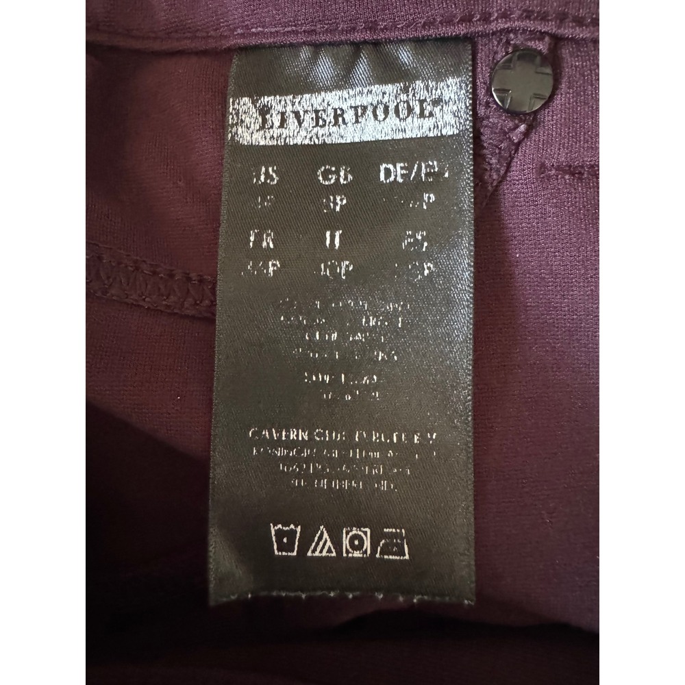 Liverpool Petite 4/27 Skinny Pants Burgundy Wine Mid Rise Stretch 5-Pocket - Picture 3 of 4